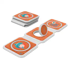 Keyscaper - White Miami Dolphins 3-in-1 Foldable Charger - White