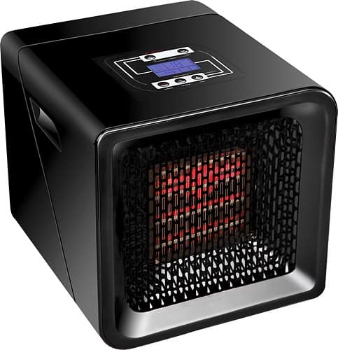 Front. RedCore - R1 Infrared Room Heater - Black.