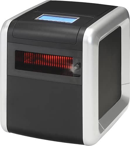 Front Standard. Redcore - R4 Infrared Room Heater - Black.