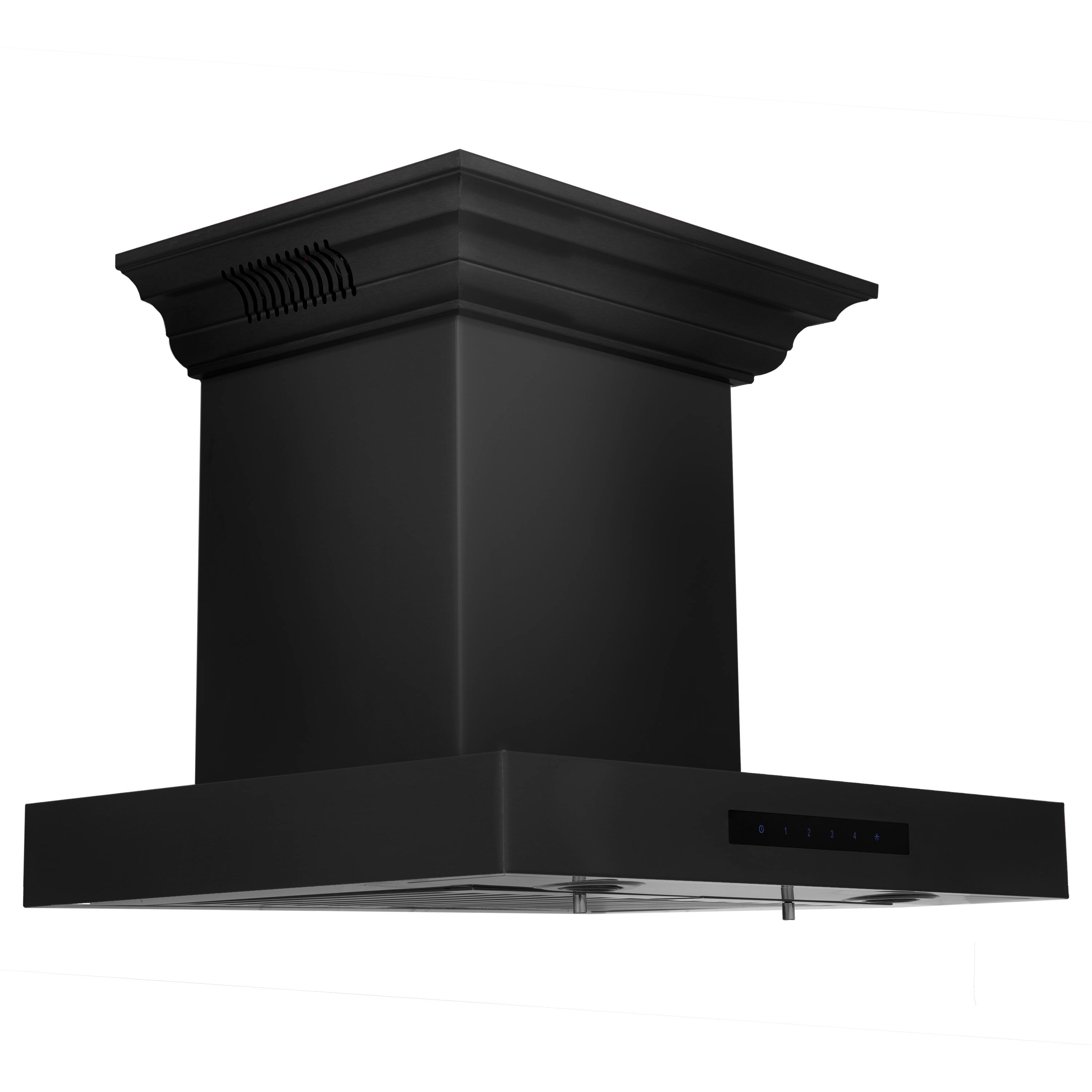 Alt View 1. ZLINE - 24" ZLINE CrownSound™Ducted Vent Wall Mount Range Hood in Black Stainless Steel with Built-in Bluetooth Speakers - Black Stainless Steel.