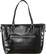 Front Standard. Studio C - Hide N Chic Expandable Laptop Tote Bag - Black.