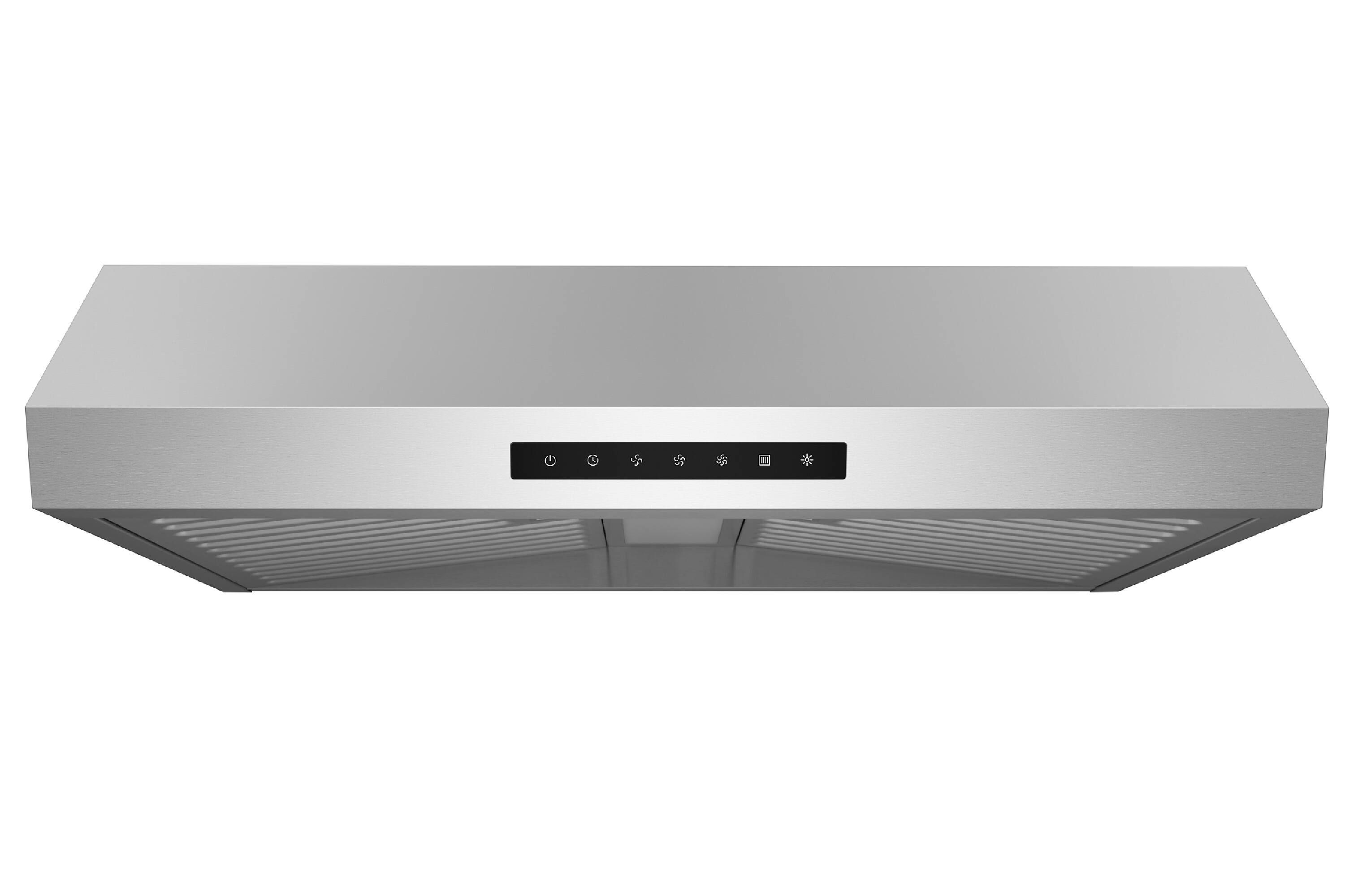 Front. Hauslane - Hauslane UC-PS60 30-inch Ducted Under Cabinet Range Hood - Silver.