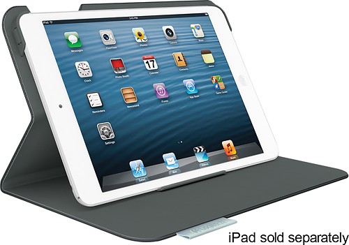  Logitech - Folio Case for Apple® iPad® mini, iPad mini 2 and iPad mini 3 - Carbon Black
