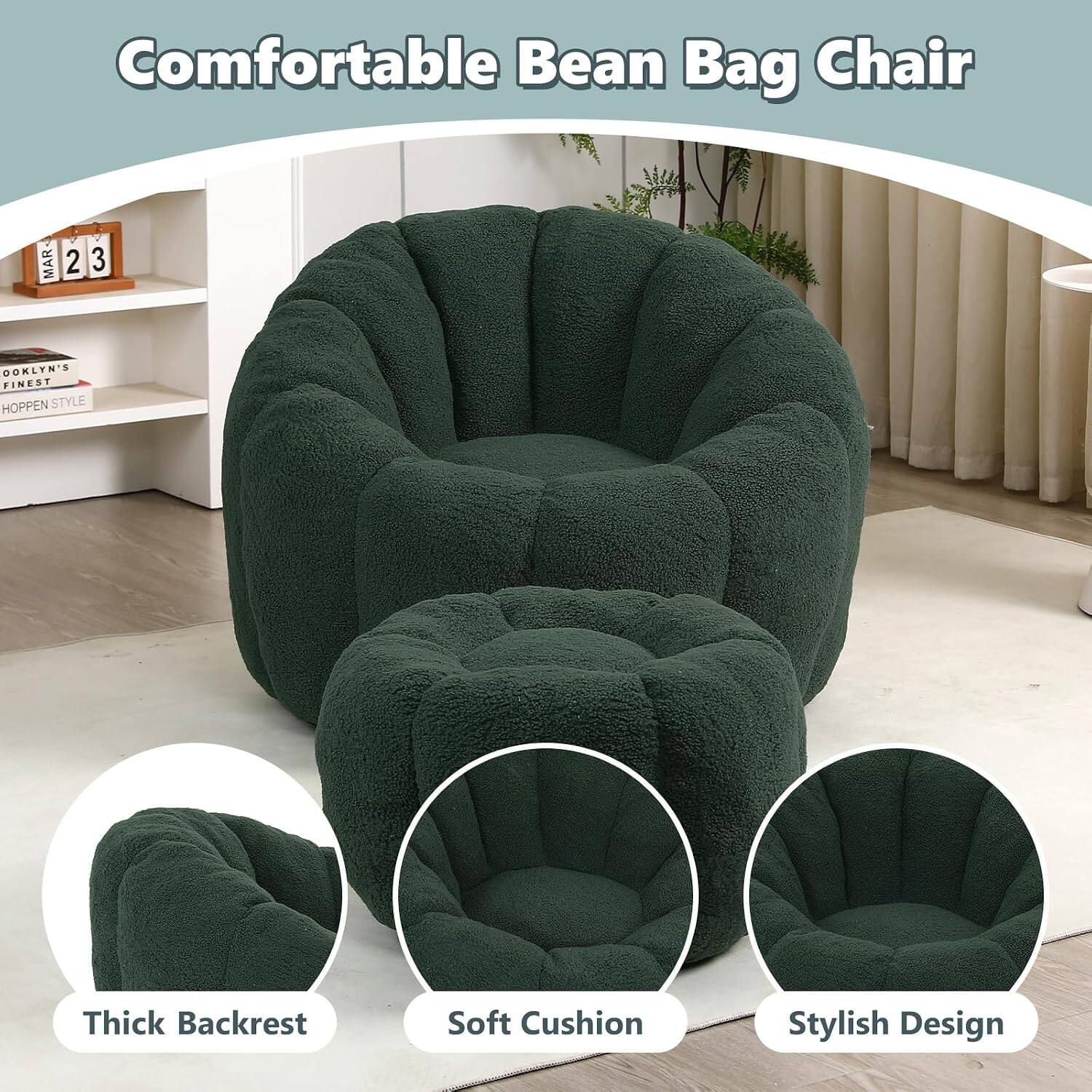 Comfortable Bean Bag Chair

MAR 23

DOKLYN'S FINEST HOPPEN STYLE

Thick Backrest
Soft Cushion
Stylish Design
