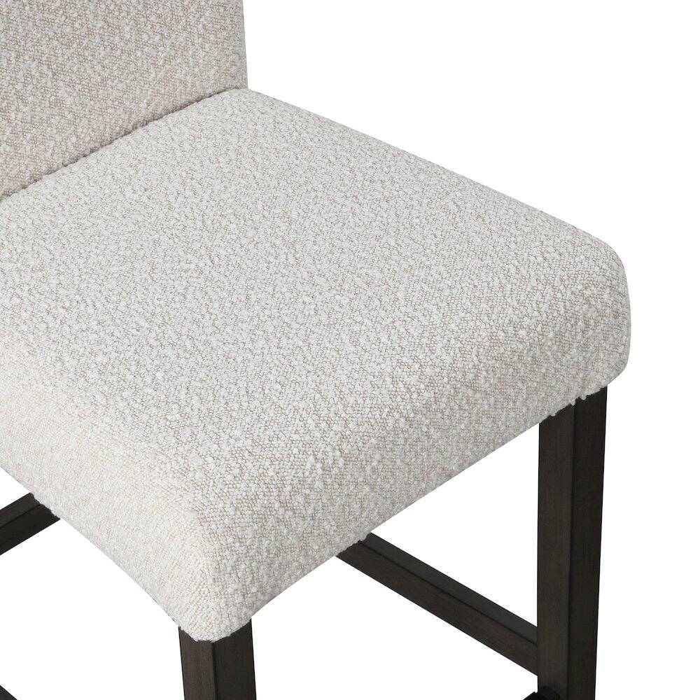 Alt View 3. New Classic Furniture - High Line Upholstered Counter Chair (Set of 2) - White.