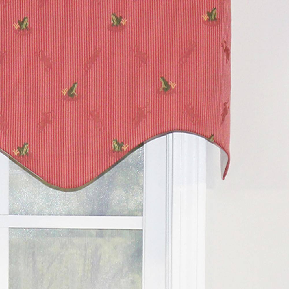 Left. RLF Home - RLF Home Ribbit Regal High Quality Valance 3" Rod Pocket Window Treatment 50" x 17" Camelia Pink - Camelia pink.