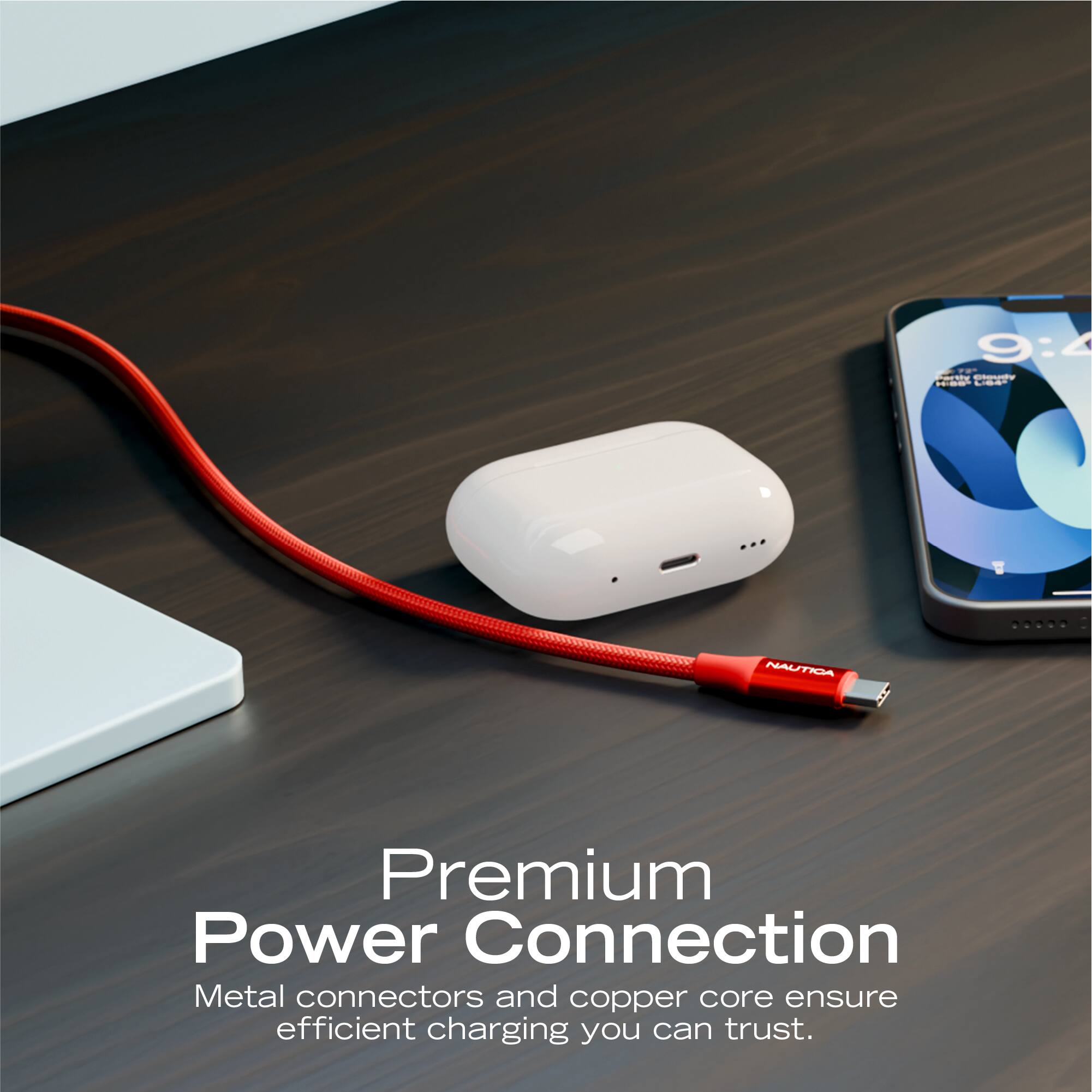 9:42

Premium Power Connection

Metal connectors and copper core ensure efficient charging you can trust.