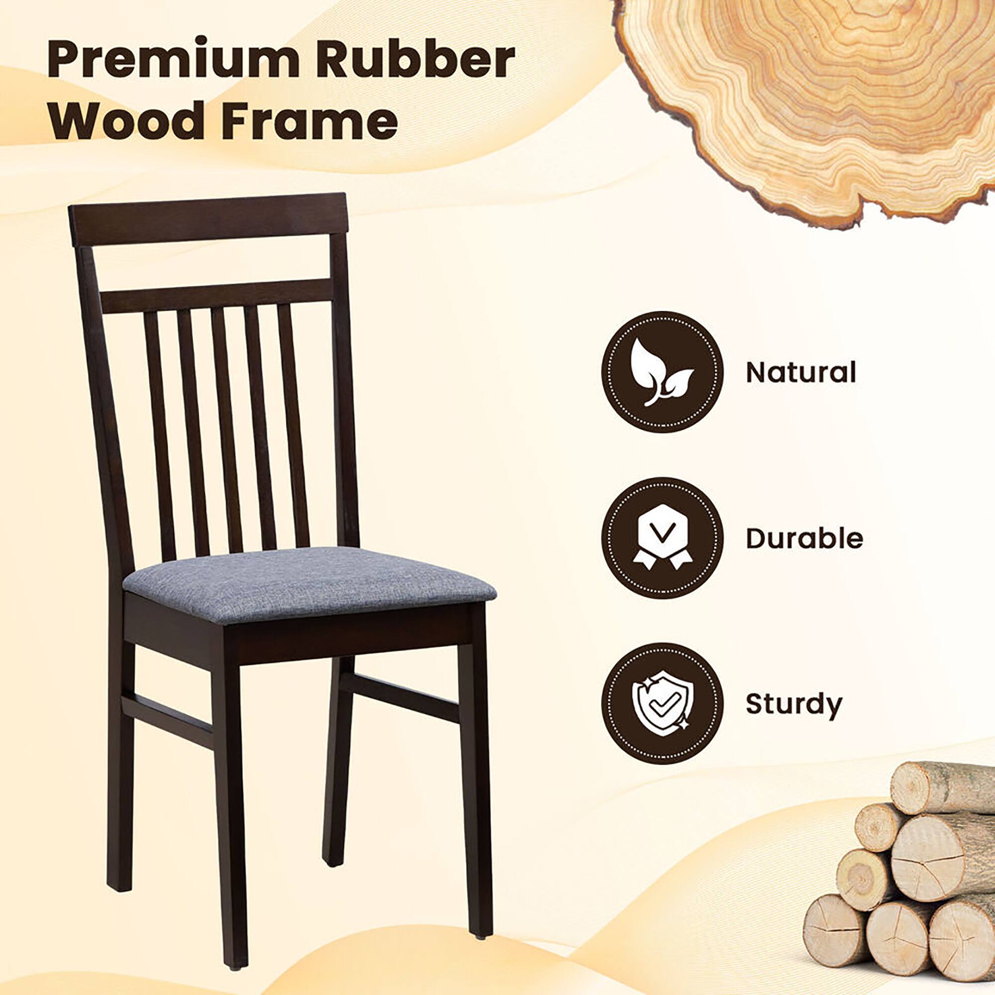 Premium Rubber Wood Frame, Natural, Durable, Sturdy