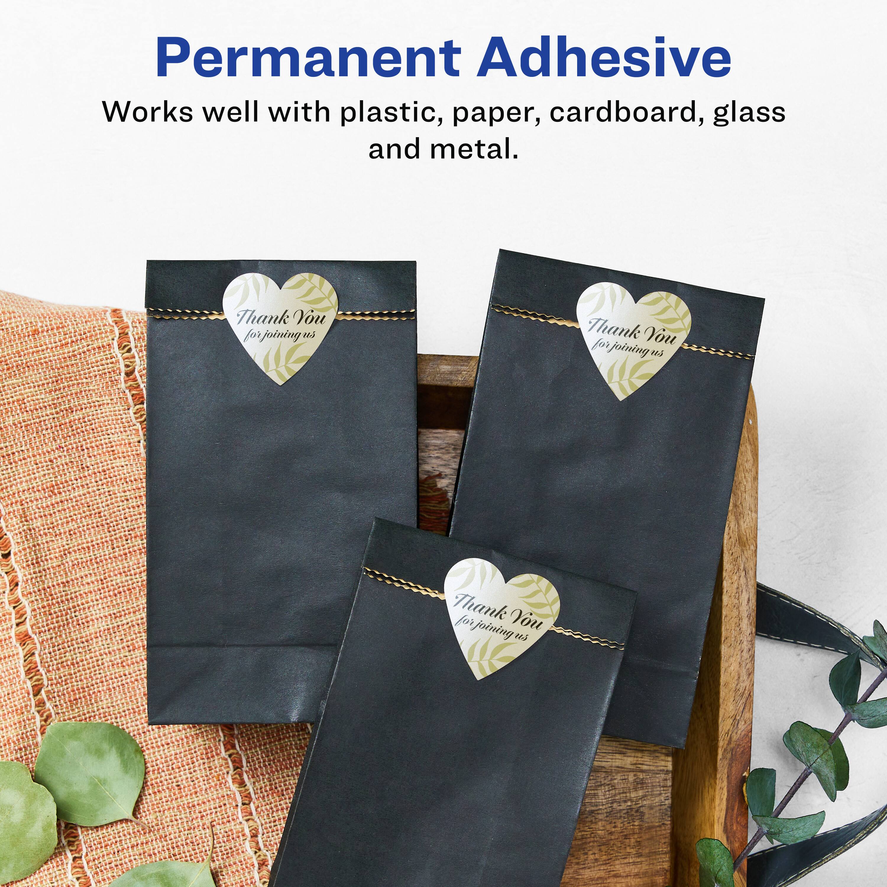 Permanent Adhesive  
Works well with plastic, paper, cardboard, glass and metal.  

Thank You for joining us