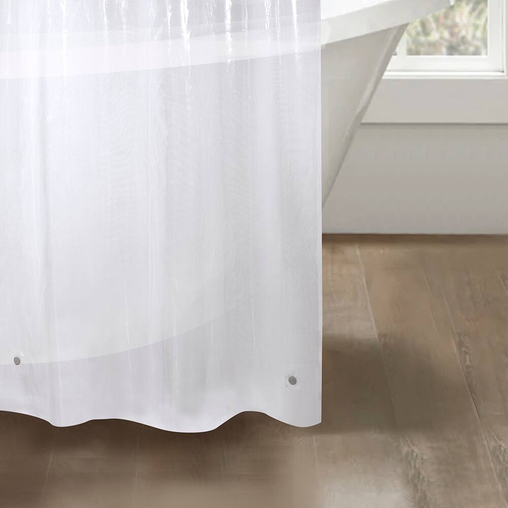 Angle. RT Designers Collection - RT Designers Collection Home 3 Gauge Peva Stylish Shower Curtain Liner 70" x 72" Frosted - Frosted.