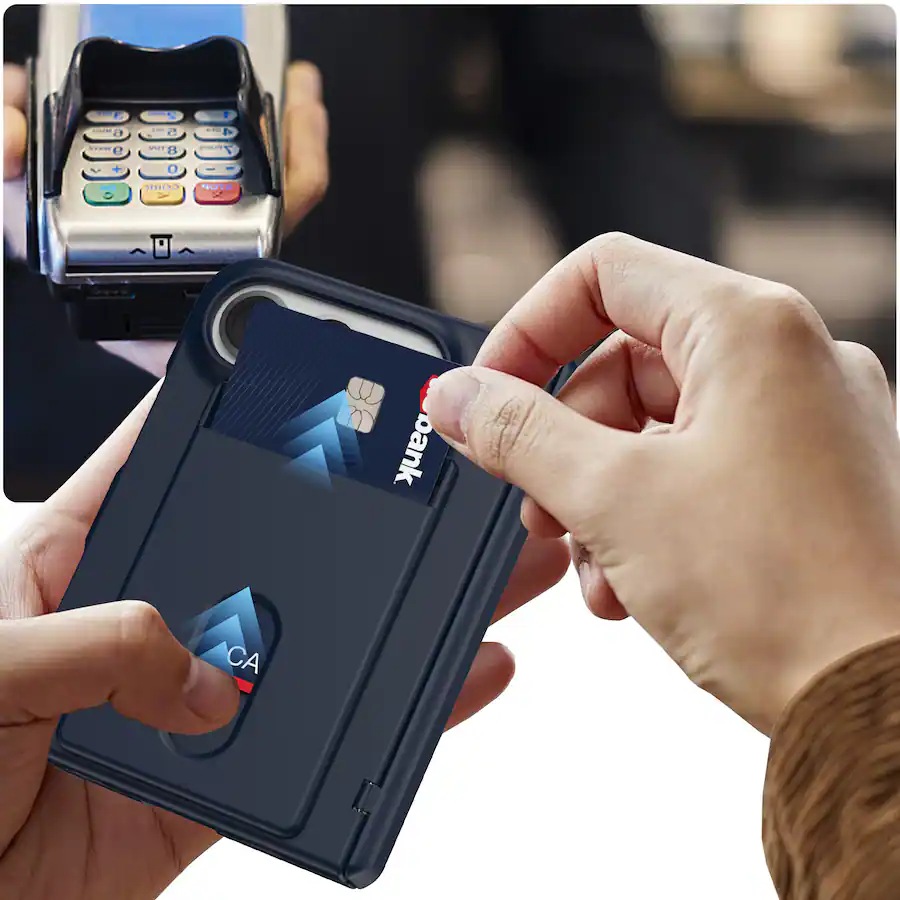 Scratch Slope UUCOVER For Apple iPhone Duo Case with Card Holder, Built in Front ...