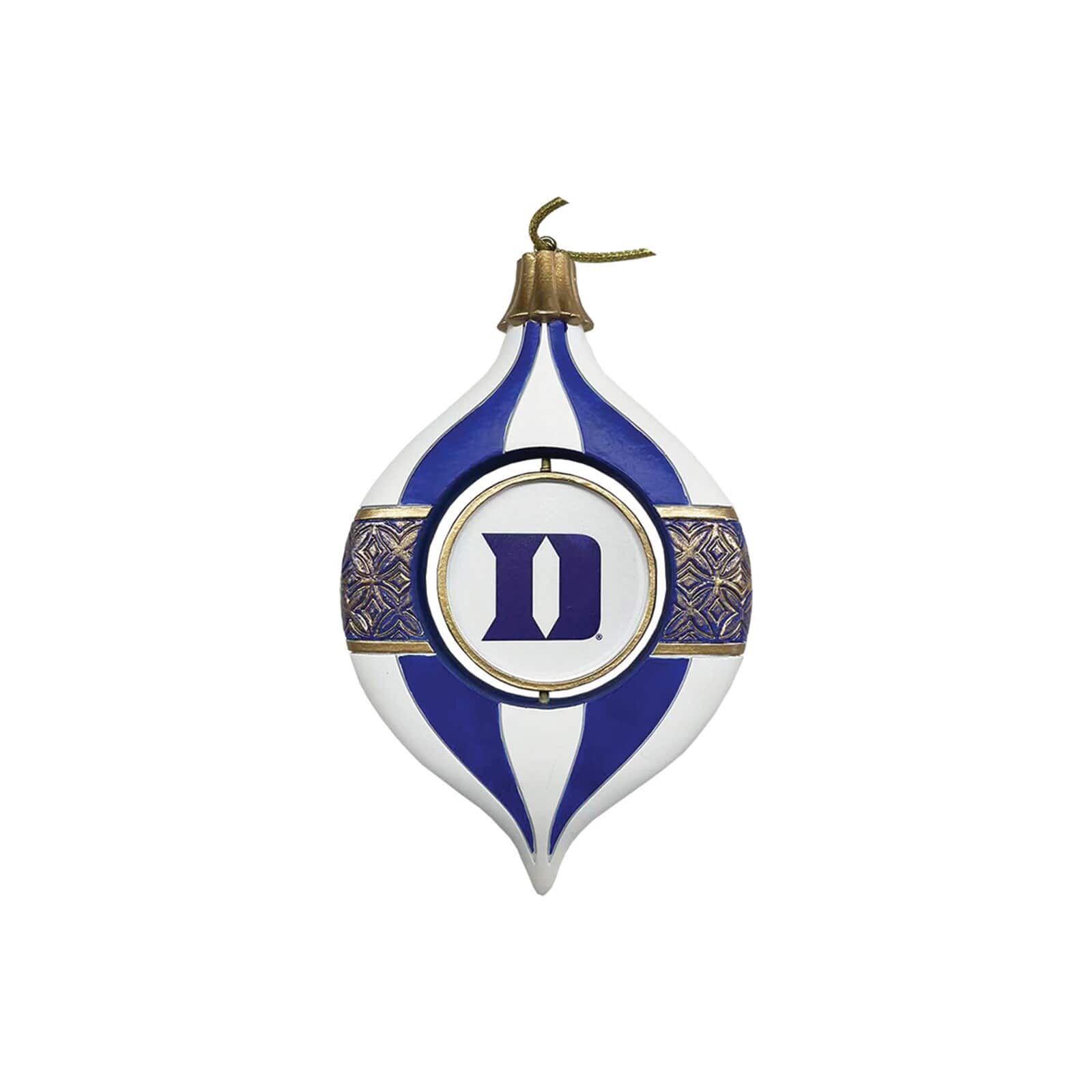 Santa's Workshop - Duke Devils Two-Piece 5.5" Spinning Bulb Ornament Set - Blue