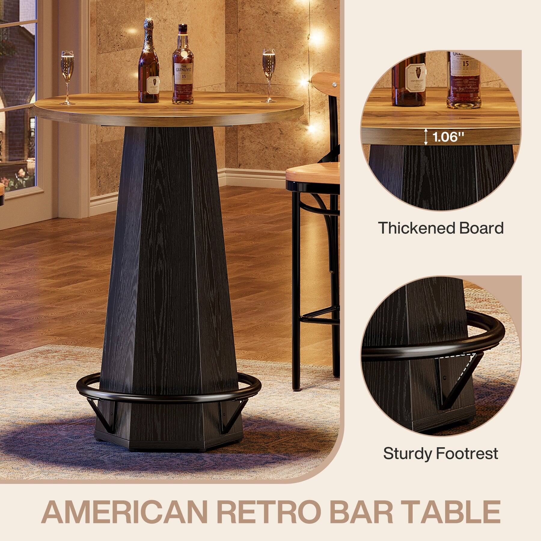 GRENLINE  
15  
6  
1.06"  
Thickened Board  
Sturdy Footrest  
AMERICAN RETRO BAR TABLE