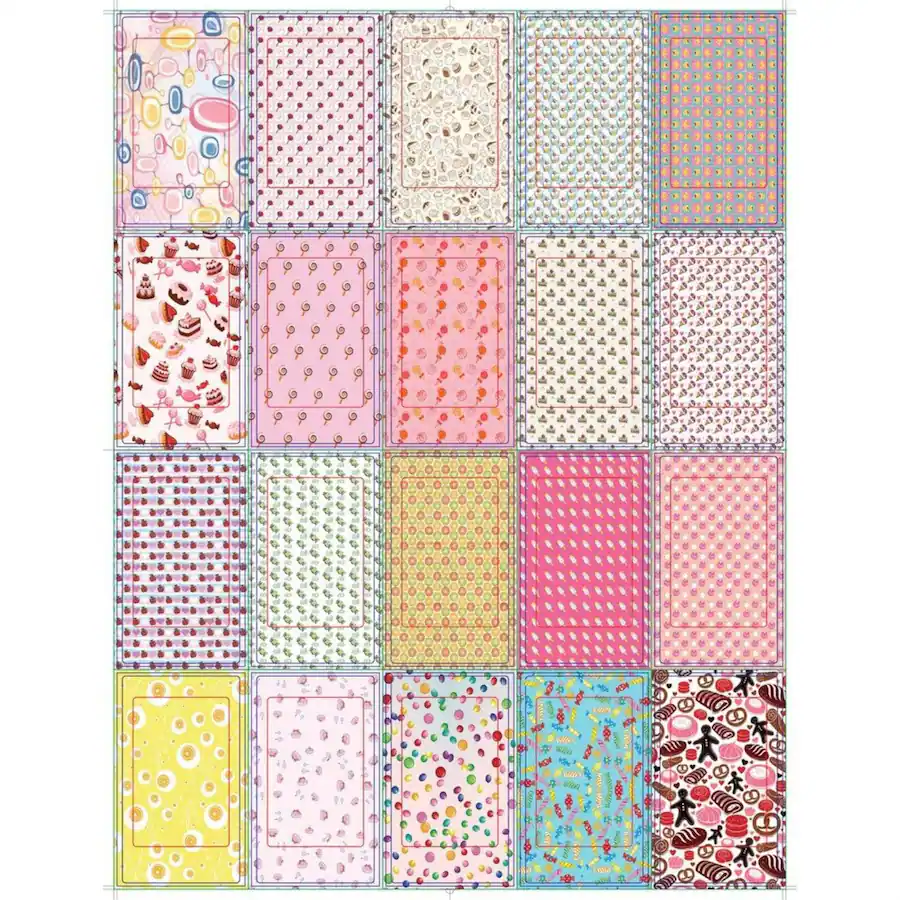 Printable Mini Paper Note Zink Colorful, Fun & Decorative Photo Border Stickers for 2