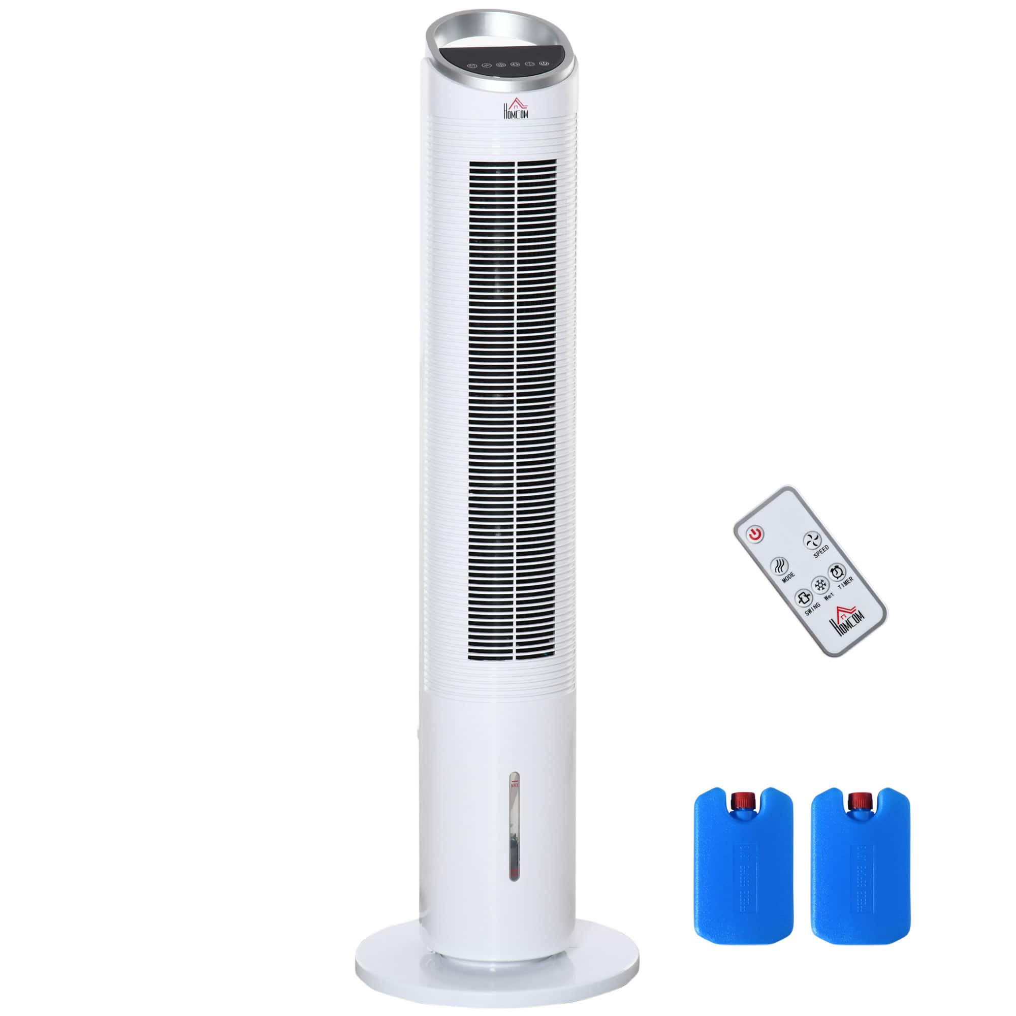 Breezary - 40-Inch 3-in-1 Evaporative Air Cooler with Water Tank, Ice Cooling, Humidifier, 3 Speeds, 3 Modes, 8H Timer & Remote