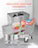 Grab and Go, Hands-Free Convenience
Automatic Rebound Door
1. Self-closing 90° stay-open
2. Convenient LED Light
3. 360° Swivel Casters