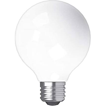Front. GE - GE G25 E26 (Medium) LED Bulb Soft White 60 Watt Equivalence 2 pk.