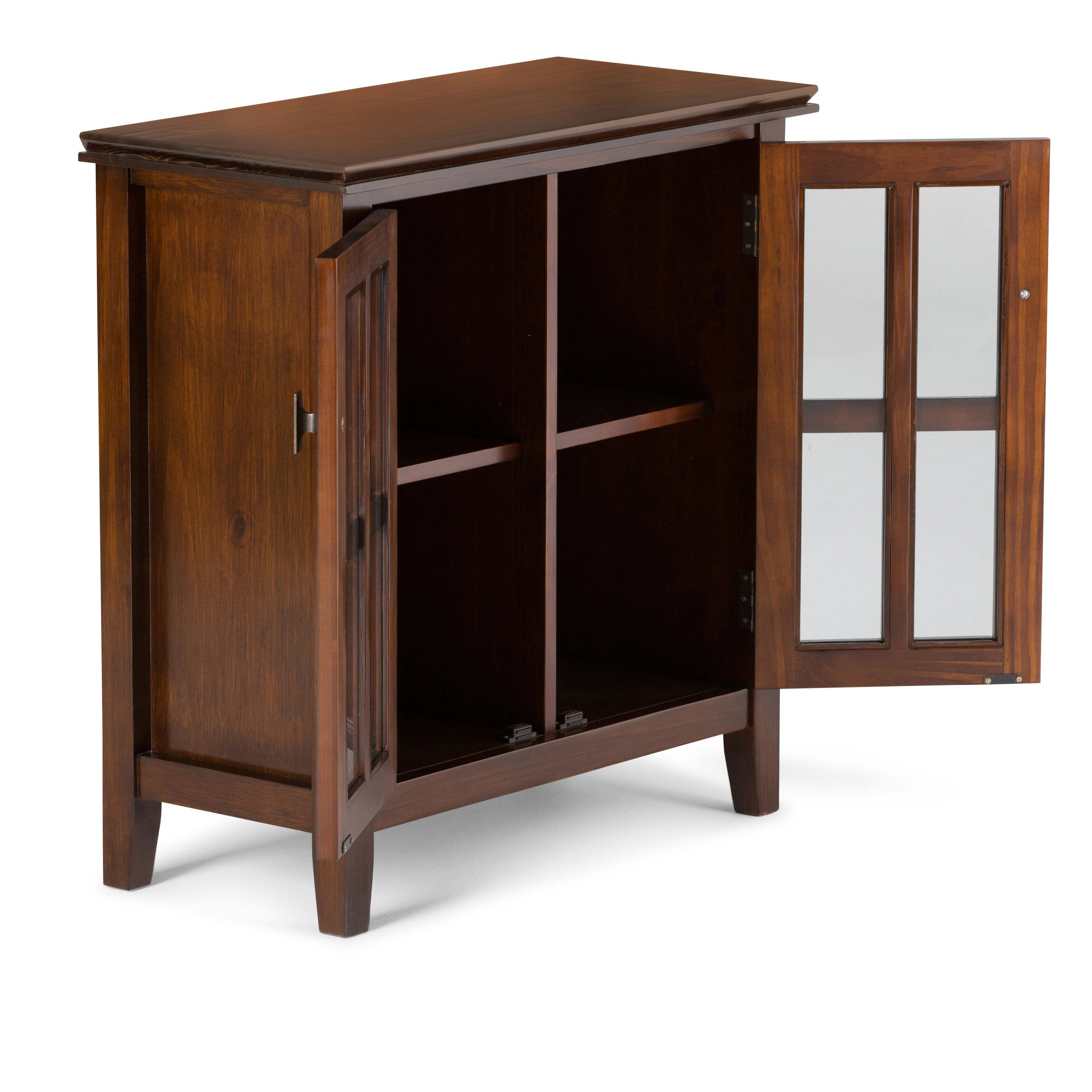 Alt View 12. Simpli Home - Artisan Low Storage Cabinet - Russet Brown.