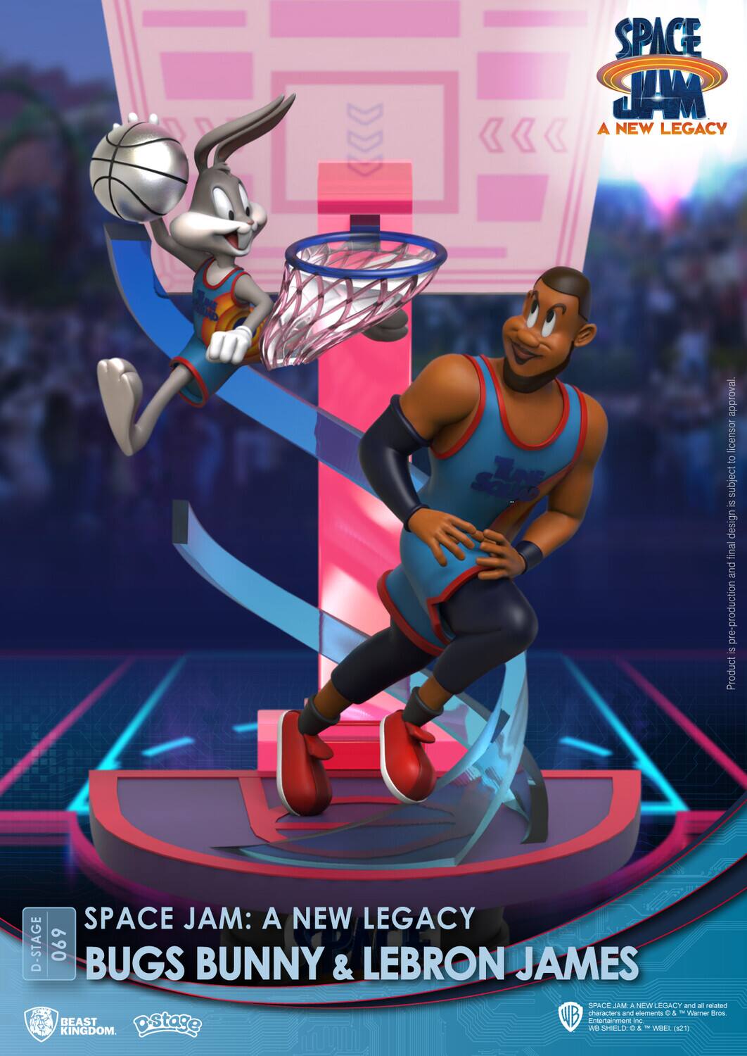 SPACE JAM: A NEW LEGACY D-STAGE 069 BUGS BUNNY & LEBRON JAMES

SPACE JAM A NEW LEGACY J SQUAD JUNE approval. licensor to subject is design final and pre-production is Product SPACE JAM: A NEW LEGACY D-STAGE 069 BUGS BUNNY & LEBRON JAMES. SPACE JAM A NEW LEGACY are related characters and elements © & ™ Warner Bros. BEAST Dstage WB Entertainment - Wt SPIELD C & Wilt (K2T) KINGDOM.