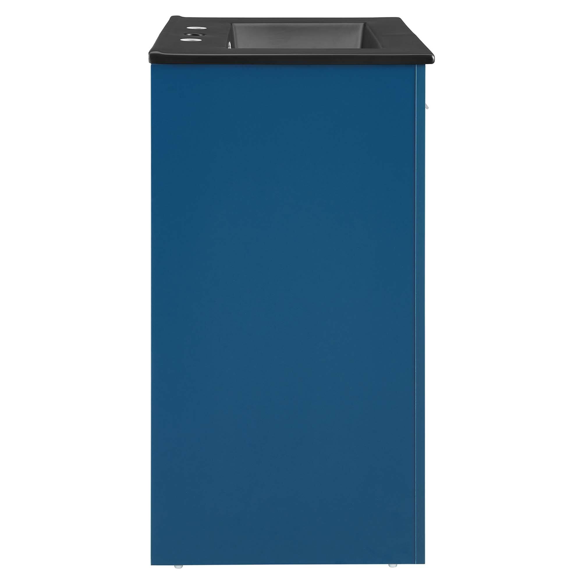 Alt View 4. Modway - Maybelle Bathroom Vanity Basin Included - Navy Black.