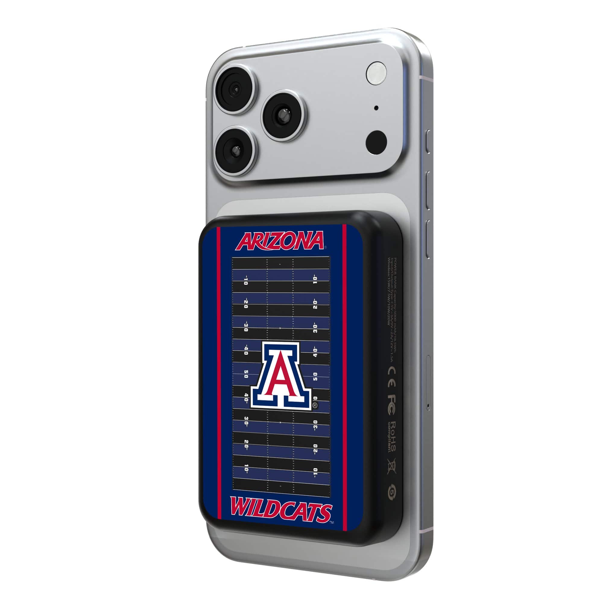Keyscaper - Arizona Wildcats Field Wireless Power Bank - Multicolor