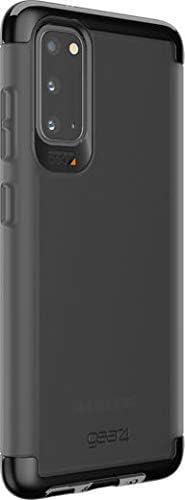 Left. Gear4 - Gear4 Wembley Case for Galaxy S20 5G UW | Color: Clear/Black - Black.