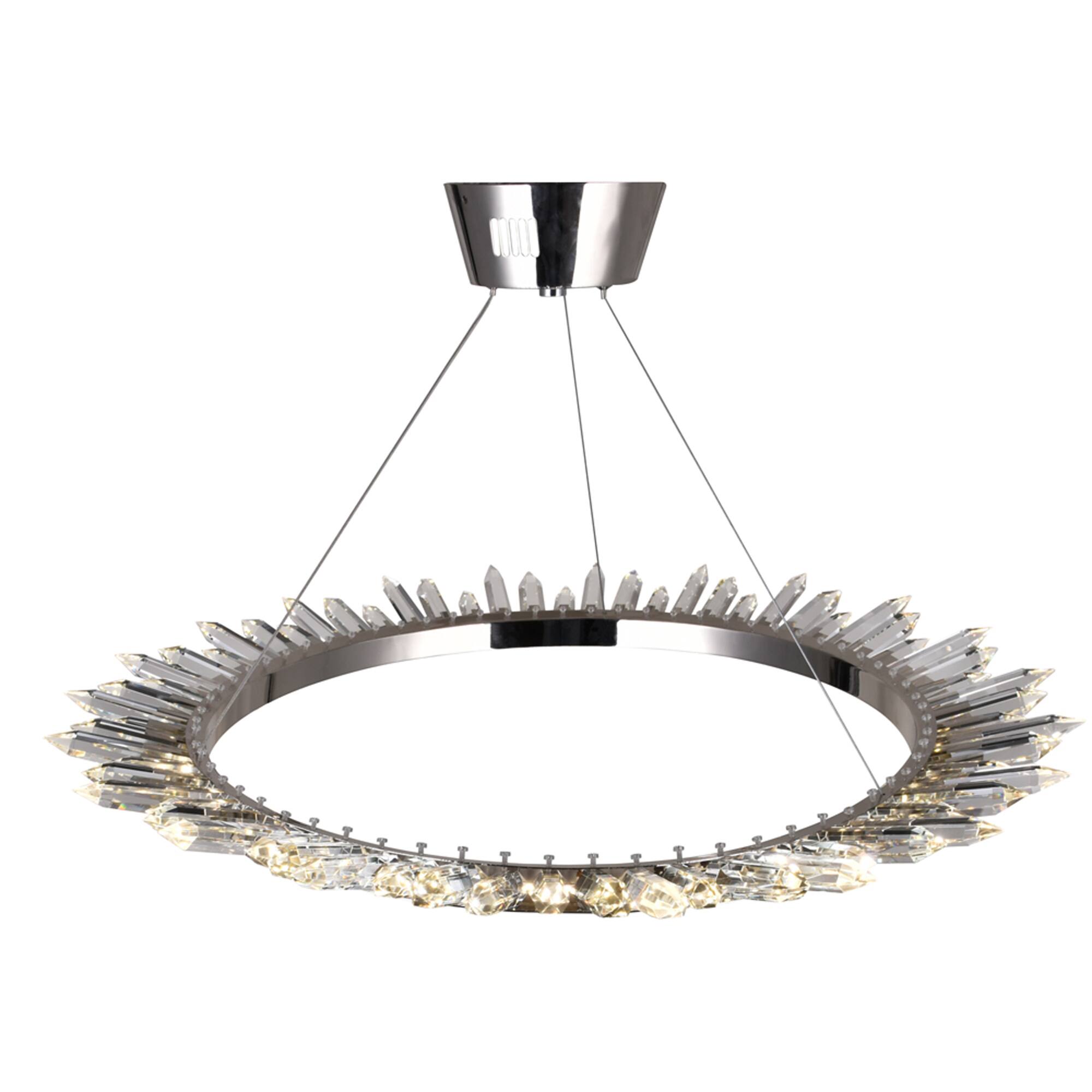 Left. CWI Lighting - Arctic Queen LED Up Chandelier With Polished Nickel Finish - Polished Nickel.