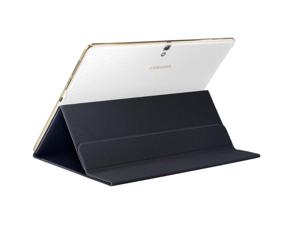 Back. Samsung - Samsung Galaxy Tab 5 Book Cover Black - Black.