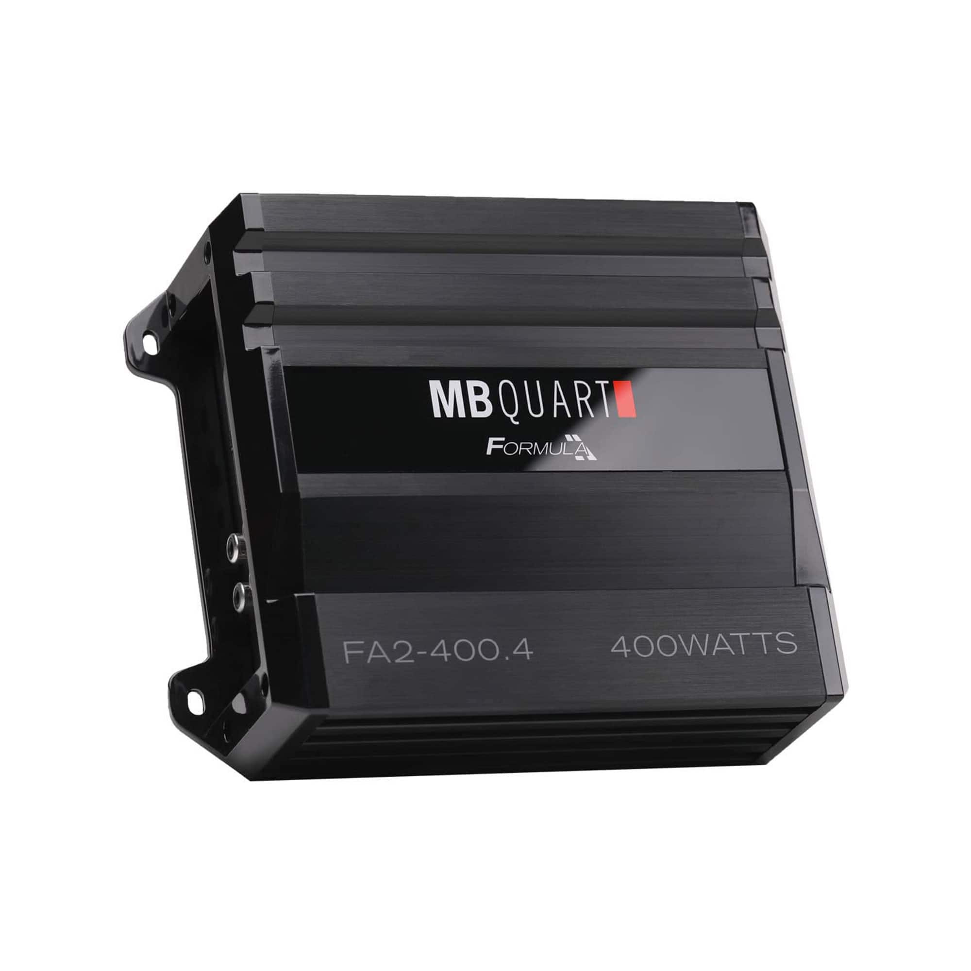 MB Quart - Formula 400 Watt 4 Channel Car Audio Mobile Amplifier, FA2-400.4 - Black