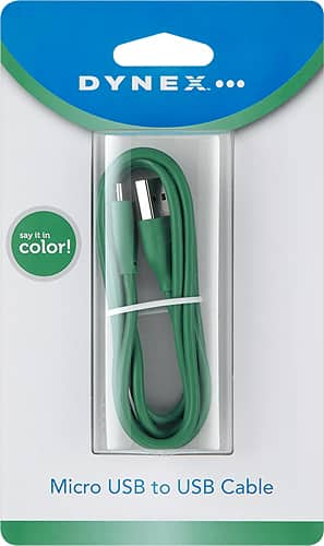 Best Buy Dynex Usb Type A To Micro Usb Charge And Sync Cable Green Dx Emc