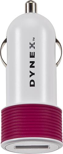 Front. Dynex™ - USB Vehicle Charger - Red.