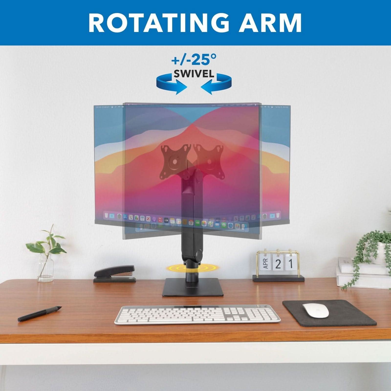 ROTATING ARM +/-25° SWIVEL