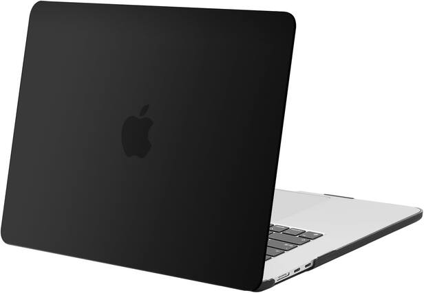 Front. mosiso - MacBook Air 15 inch Case for models A3448 A3241 A3114 A2941 (2023-2026) - Black.