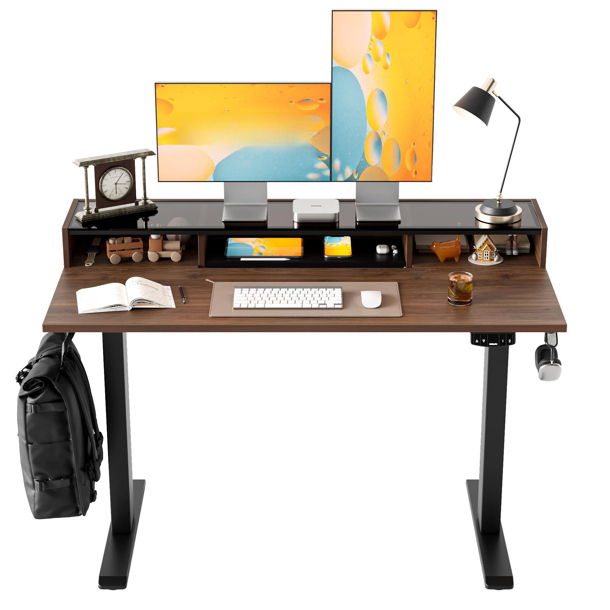 Dark Walnut 48 Inch with Cable Management