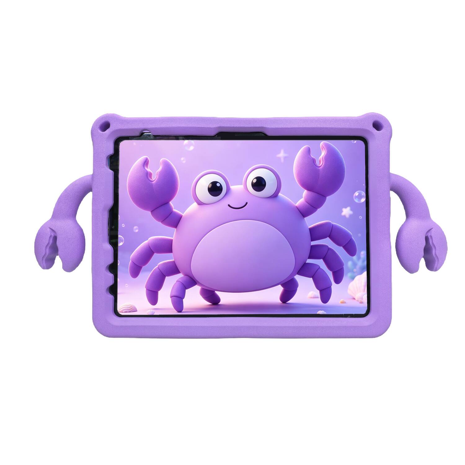 Alt View 2. Dteck - Shockproof Cartoon Case for Apple iPad (10th Generation) 10.9" 2022, Soft TPU Protective Cover with Integrated Stand - Lightpurple.