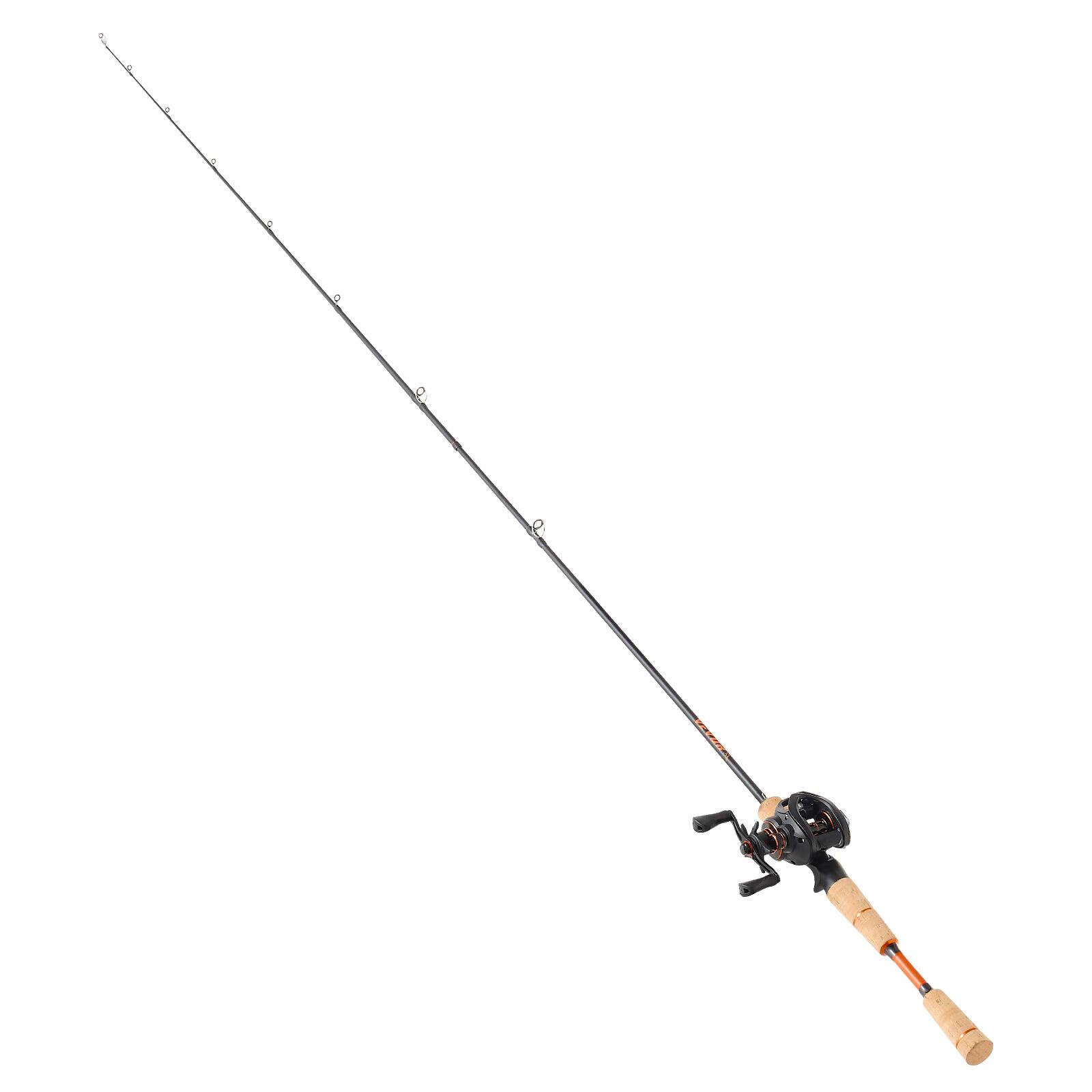 Alt View 5. VEVOR - Rod and Fishing Reel Combo, IM7 Carbon Fiber Baitcasting Rod and Reel Combo, Bass Fishing Pole with 6+1 BB System - Black.