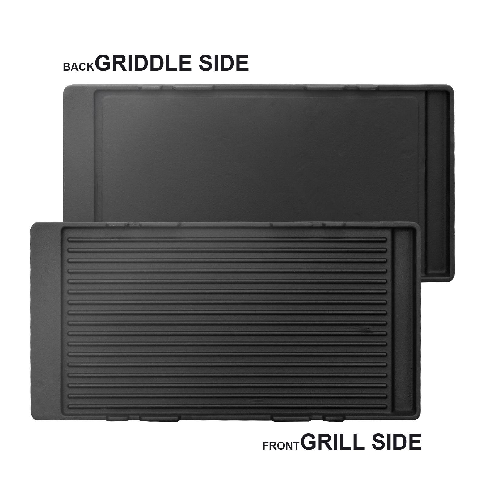 BACK GRIDDLE SIDE  
FRONT GRILL SIDE