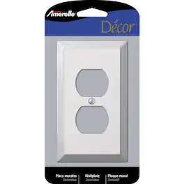 AMERELLE - Century Polished 1 gang Stamped Steel Duplex Wall Plate 1 pk - Chrome