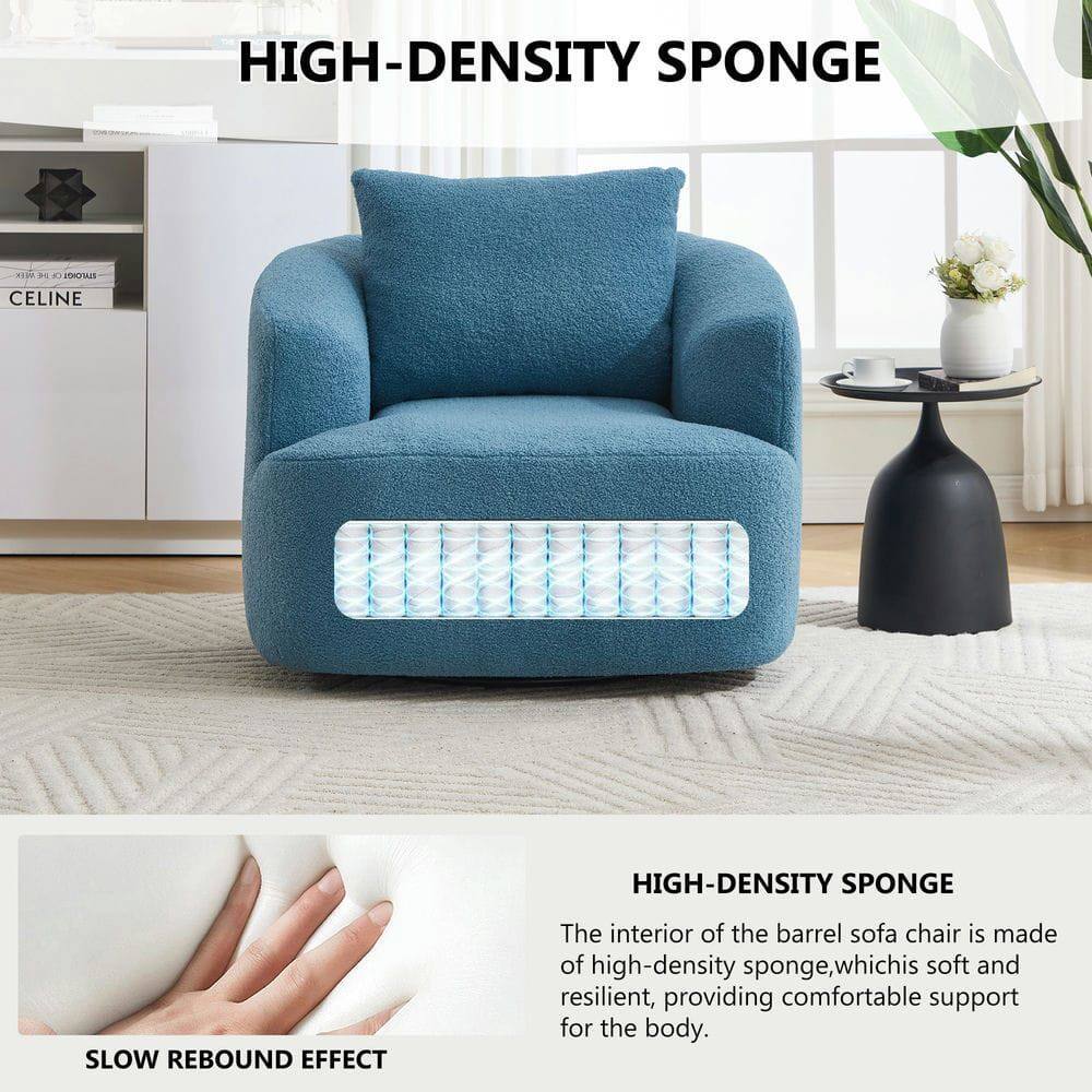 HIGH-DENSITY SPONGE

The interior of the barrel sofa chair is made of high-density sponge, which is soft and resilient, providing comfortable support for the body.

SLOW REBOUND EFFECT