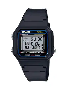 Casio - Men's Classic Digital Watch with Clear Dial - W-217H-1AV - Black