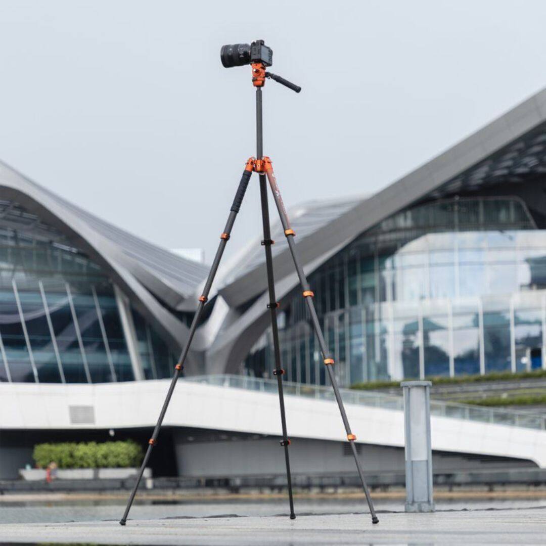Back. FotoPro - Fotopro X-Airfly Video tripod  (Orange).