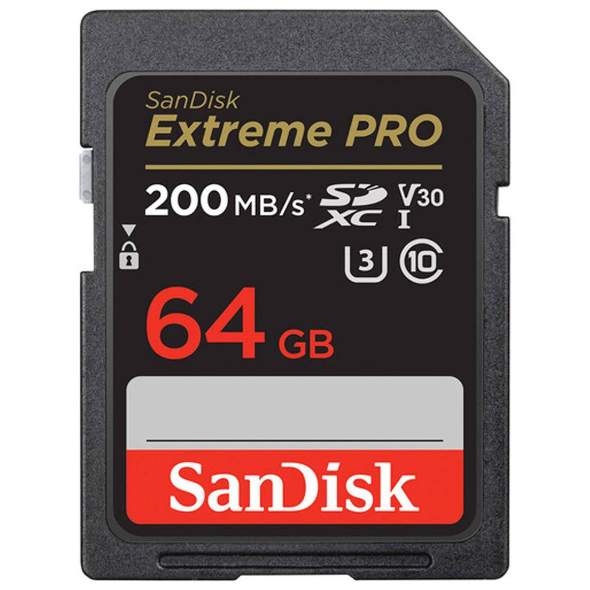 SanDisk Extreme PRO 200 MB/s V30 XC I U3 U1 64 GB