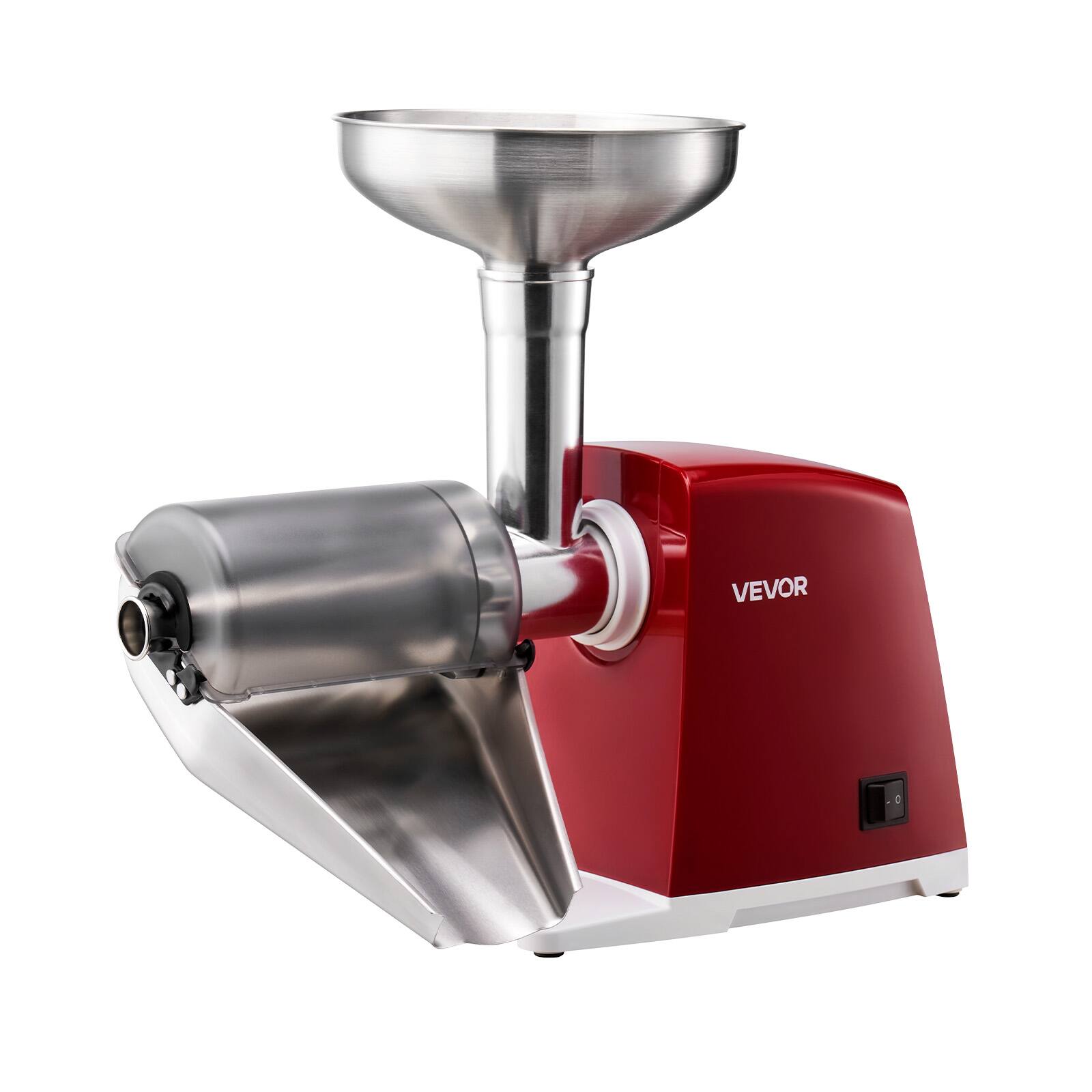 Alt View 5. VEVOR - Electric Tomato Strainer 800W Max (Rated Power: 300W) Sauce Maker,88 lbs/H For Purees, Strawberry, Salsa,Stainless Steel - Red.