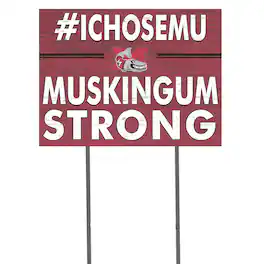 Jardine - Muskingum Muskies 18'' x 24'' I Chose Lawn Sign - Red
