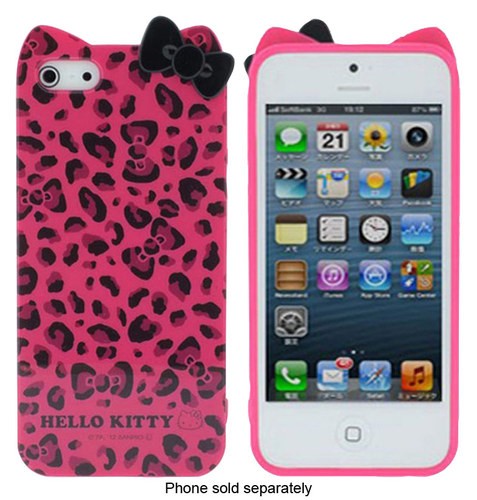 Hello Kitty Cellphone Case Fit Within 5.7 Smartphone iPhone / Galaxy Pouch  Leopard Inspired by You.