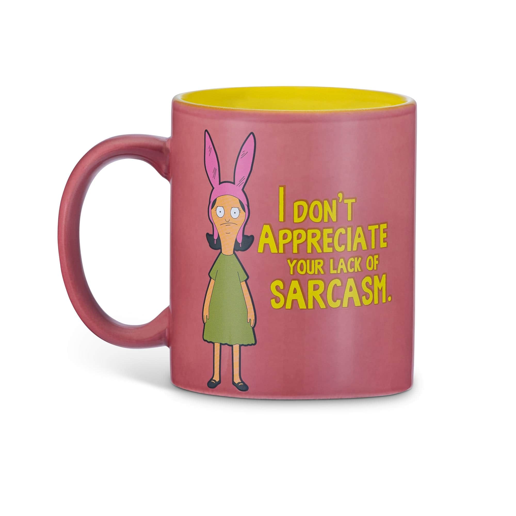 Surreal Entertainment - Bob's Burgers Louise Belcher Sarcasm 12oz Coffee Mug - Pink price history on PriceWatchPro