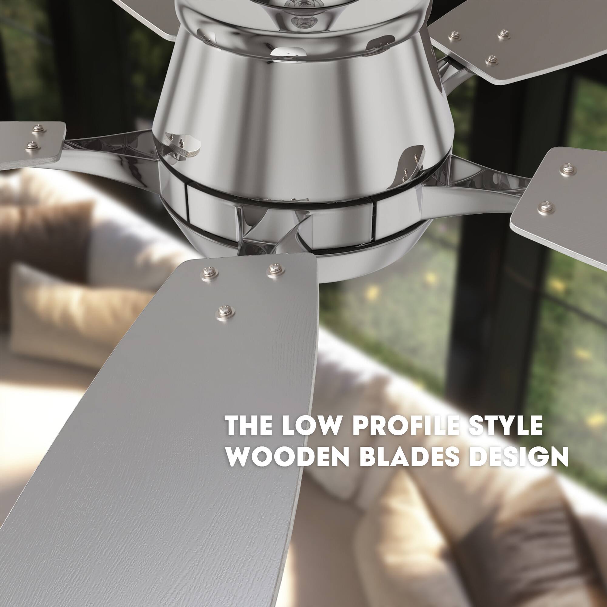 The low profile style wooden blades design