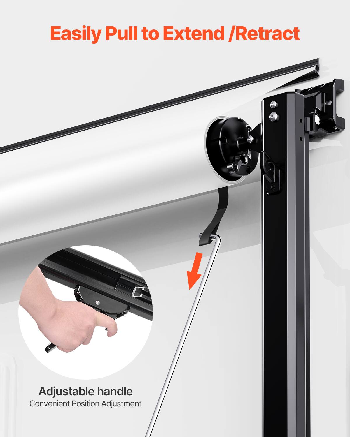 Easily Pull to Extend / Retract

Adjustable handle
Convenient Position Adjustment