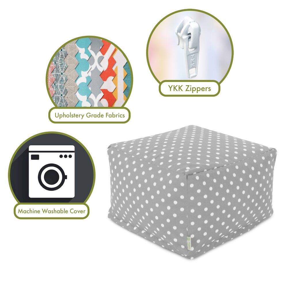 - Upholstery Grade Fabrics
- YKK Zippers
- Machine Washable Cover