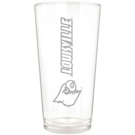 Great American Products - Louisville Cardinals Etched 16oz. Vertical Rally Cry Pint Glass - Multicolor
